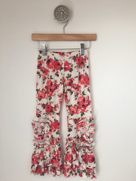 Peony Legging-Red Floral