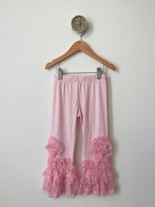Legging-pink w/lace