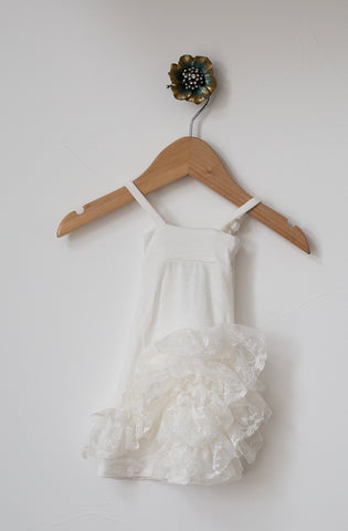 Maxi Doll Dress- Ivory with Lace Detail