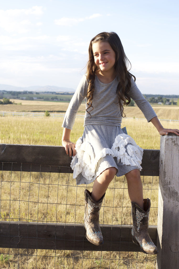 Girls dress top boots