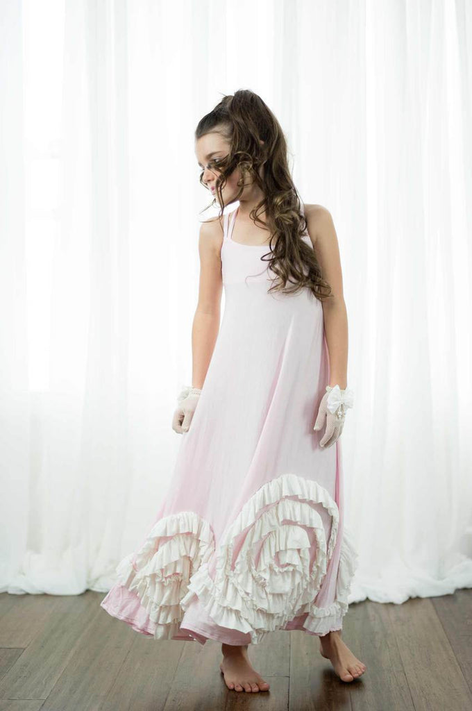 Full Bloom Maxi Pink Ivory Pixie Girl by Vicki Sigg