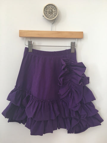 Bustle Skirt- Eggplant