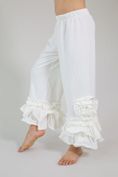 Ivory Peony Pants