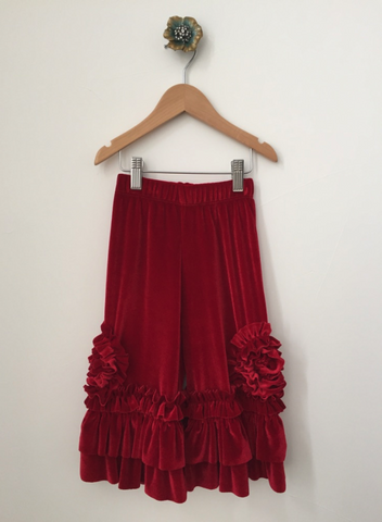 Red Velvet Peony Pant - 6